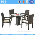 Most Hot Sale Modern Design Outdoor Restaurant Rattan Dining Set Armchair and Table